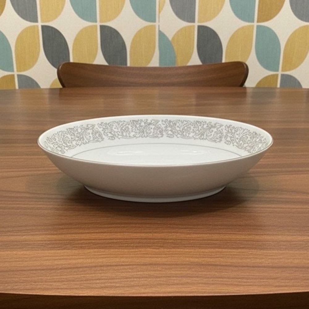 Brookwood Porcelain "Santiago" Oval Vegetable Bowl, Vintage White Serveware